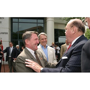 Richard Egan and General Richard Egan at the Veterans Memorial groundbreaking ceremony