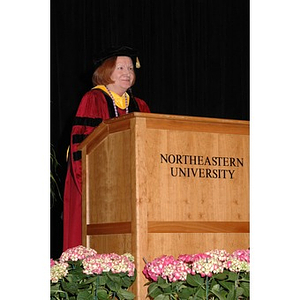 Patricia Kiladis speaks at School of Nursing convocation