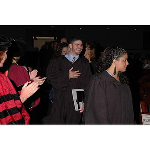 Students proceed into School of Nursing convocation - Digital Commonwealth