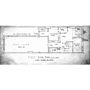 Floor plans for the first floor of the Law School Building