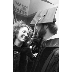 Two law students at their commencement