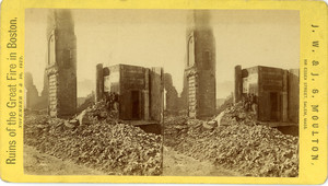 Ruins of the Bank of North America, Devonshire St., after the Boston Fire