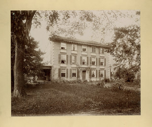 Exterior view of the east facade, Royall House, Medford, Mass., undated