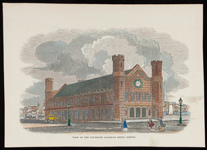 View of the Fitchburg Railroad Depot, Boston, Mass.