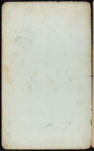Sketches of sailors, inside back cover of book of invoices
