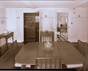Interior view of the H.H. Richardson House, dining room, 25 Cottage Street, Brookline, Mass., undated