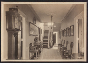 Interior view of the Lippitt-Green House, entrance hall no. 1, 14 John Street, Providence, R.I., 1919