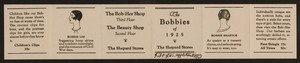 Bobbies of 1925, The Shepard Stores, Boston, Mass., 1925