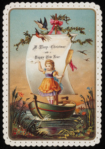 Merry Christmas and a happy new year greeting card, location unknown, undated