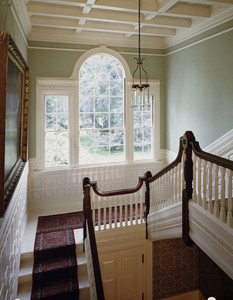 Stair landing, Lyman Estate, Waltham, Mass.