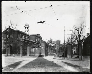 Cambridge, MA. Mass. Ave., West Gate to Harvard Yard