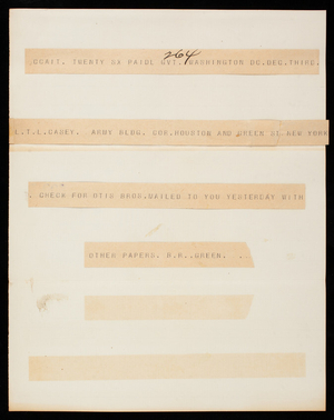 Bernard R. Green to Thomas Lincoln Casey, December 3, 1886, telegram