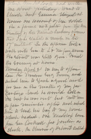 Thomas Lincoln Casey Notebook, February 1890-April 1890, 94, which General McCook had written