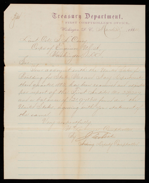 [William] Lawrence to Thomas Lincoln Casey, March 25, 1884