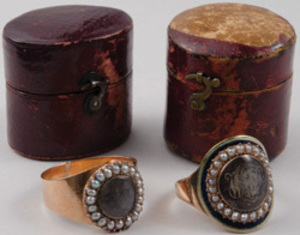 William Dawes rings and boxes
