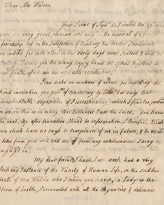 Letter from Hannah Winthrop to Mercy Otis Warren, 6 October 1768