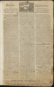 The Boston-Gazette, and Country Journal, 11 May 1767