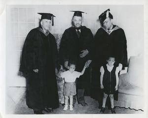 Horace Mann Bond with W.E.B. Du Bois, E. Franklin Frazier, Jane and Julian Bond