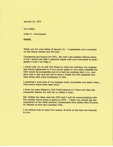 Memorandum from Mark H. McCormack to Doc Giffin