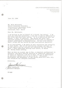 Letter from James Sherburne to Mark H. McCormack