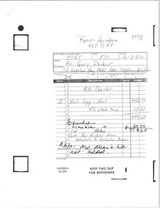 Reeves Aviation invoice