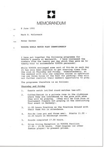 Fax from Peter German to Mark H. McCormack