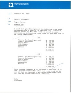 Memorandum from Hughes Norton to Mark H. McCormack