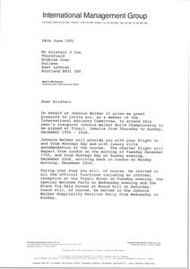 Letter from Mark H. McCormack to Alistair J. Low