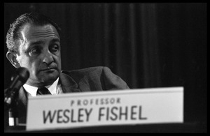 Wesley R. Fishel, panelist at the National Teach-in on the Vietnam War