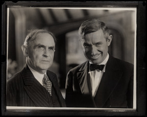 James Morgan of the Globe (left) with humorist Will Rogers (copy print)