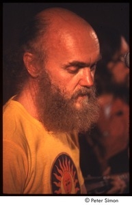 Ram Dass on stage with Amazing Grace