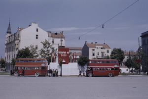 Double-decker buses in Skopje