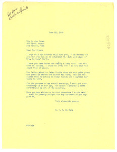 Letter from W. E. B. Du Bois to S. Joe Brown