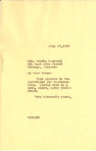 Letter from W. E. B. Du Bois to Oneida Cockrell - Digital Commonwealth