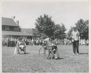 Wheelchair race during annual outing