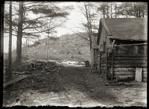 Wood cutting camp (Greenwich, Mass.)