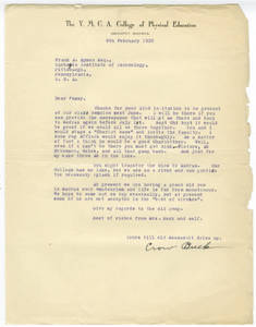 Letter to Frank Eyman from Harry Buck (February 6, 1935)
