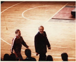 Coach Wolcott and Art Linkletter (1979)