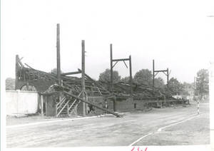Destroyed grandstand after fire (1959)