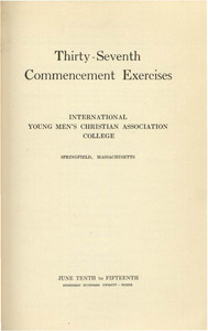Springfield College Commencement program (1923)