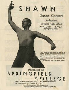 Ted Shawn Dance Concert Program (1951)
