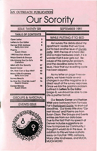 Our Sorority Issue 26 (September 1991)