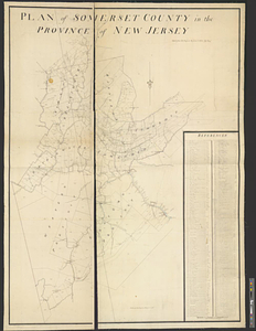 Plan of Somerset County in the province of New Jersey