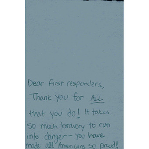 Card from UCONN student