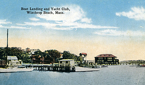 Post Card Picture of Boat Landing & Yacht Club