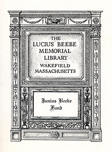 "Junius Beebe Fund" bookplate print