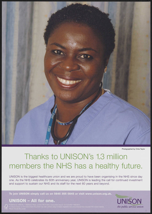 Thanks to UNISON's 1.3 million members the NHS has a healthy future
