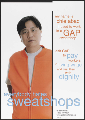 My name is Chie Abad : I used to work in a GAP sweatshop