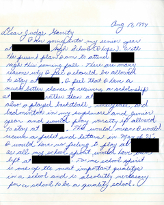 Letters to Judge W. Arthur Garrity from students, 1974 August 19