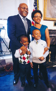 Senator Mo Cowan and family